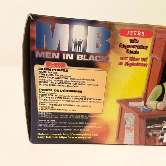 Vintage 1997 Men In Black MIB Jeebs Rotating  Head Action Figure Desk Galoob - Picture 11 of 16